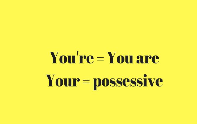 C'est quoi la difference entre "you're" et "you are"