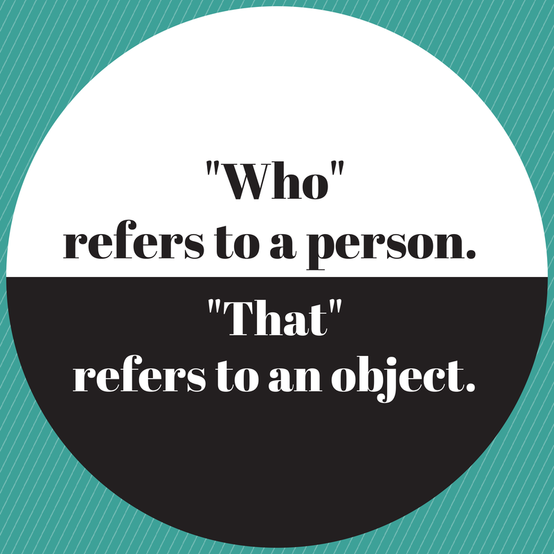 Comment parler l'anglais et c'est quoi la difference entre "who" et "that"